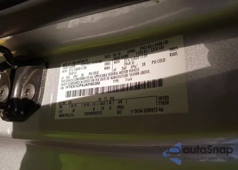 2018 Ford F-150 Xl z USA, uszkodzony, nr VIN 1FTEX1CPXJKF80380